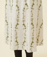 GBEAW78990 Sybilla(シビラ) フラワー刺繍リネンウールドレス グレージュ