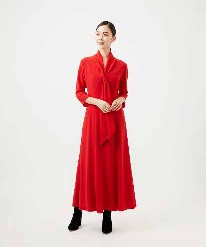 GBECD30800 Sybilla ボウタイデザインドレス