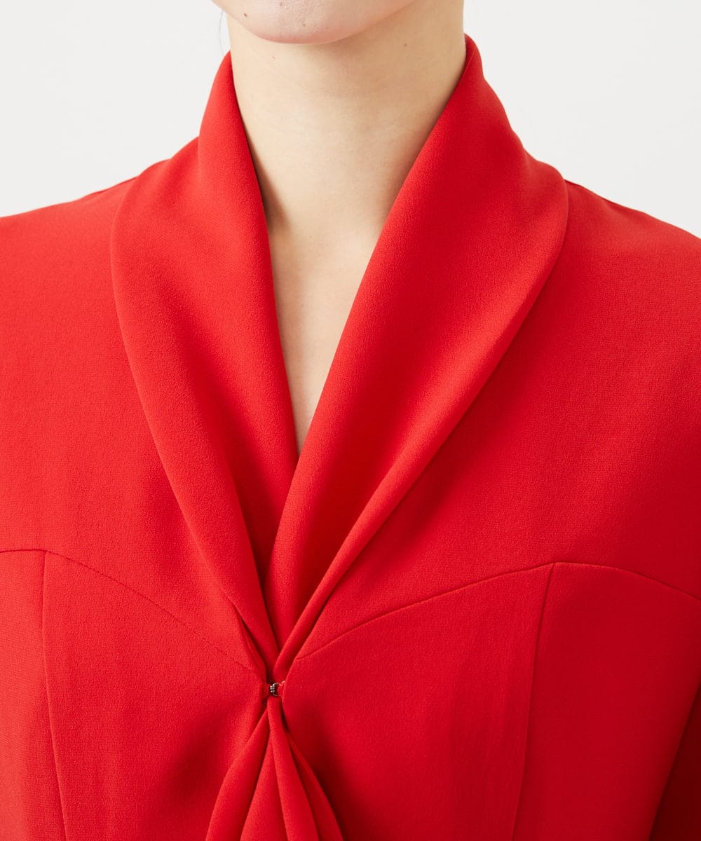 GBECD30800 Sybilla(シビラ) ボウタイデザインドレス レッド