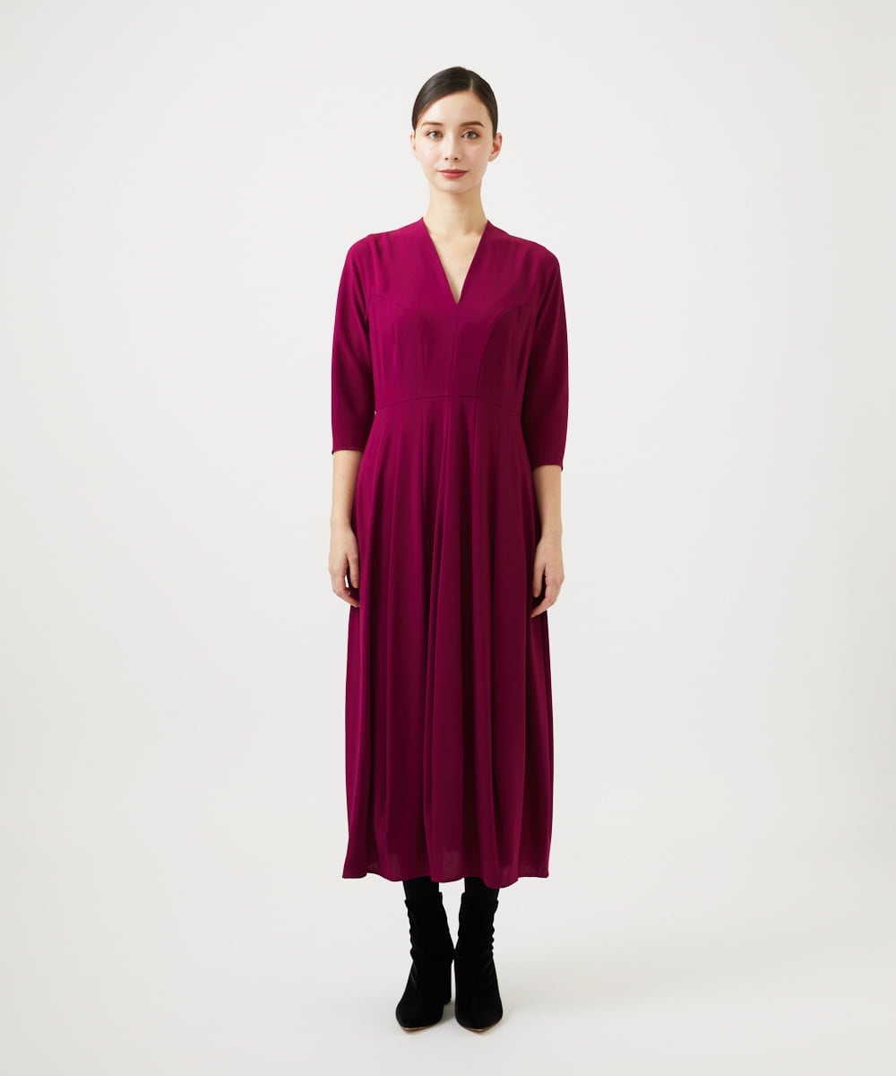 GBECD32800 Sybilla(シビラ) コクーンシルエットドレス ダークフューシャ