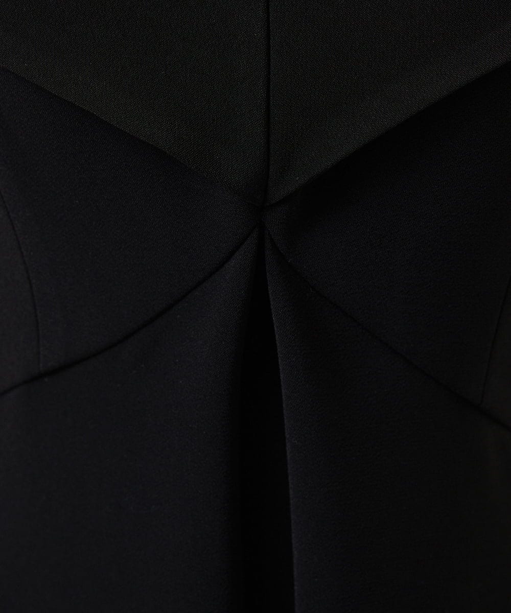 GBECD34900 Sybilla(シビラ) ワイドカラーVネックドレス ブラック