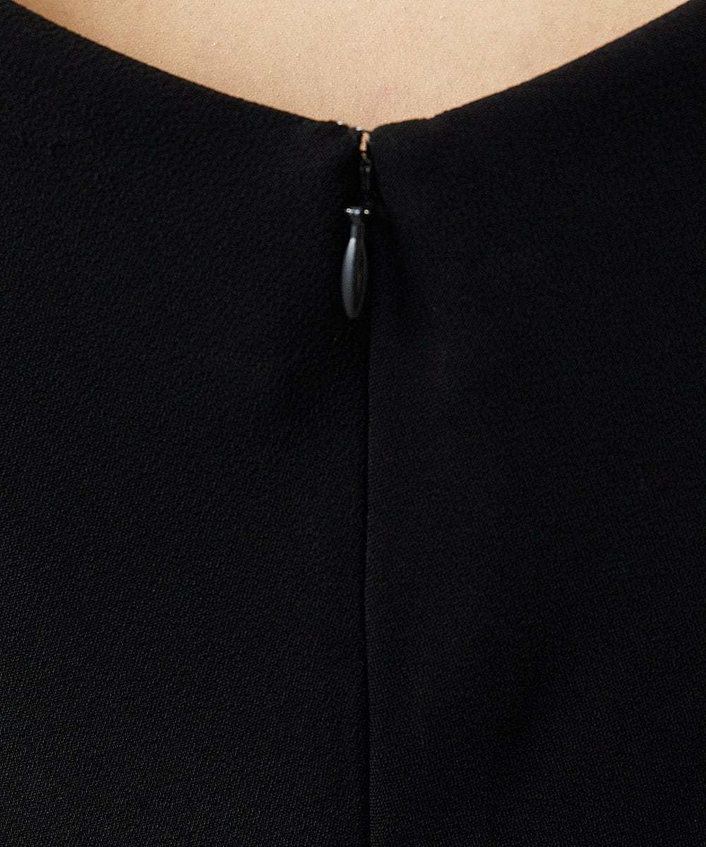 GBECD34900 Sybilla(シビラ) ワイドカラーVネックドレス ブラック