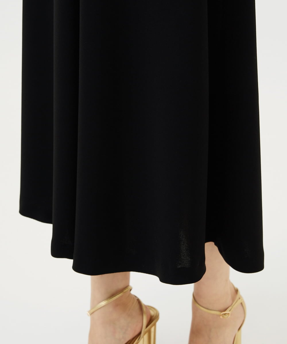 GBECD34900 Sybilla(シビラ) ワイドカラーVネックドレス ブラック