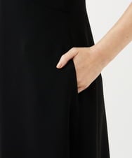 GBECD34900 Sybilla(シビラ) ワイドカラーVネックドレス ブラック