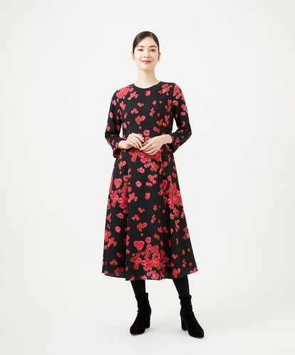 GBECD40630 Sybilla ピンクマーガレットプリントドレス