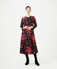 GBECD40630 Sybilla(シビラ) ピンクマーガレットプリントドレス ブラック