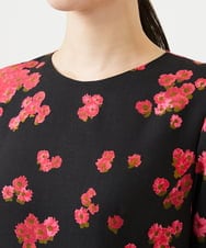 GBECD40630 Sybilla(シビラ) ピンクマーガレットプリントドレス ブラック