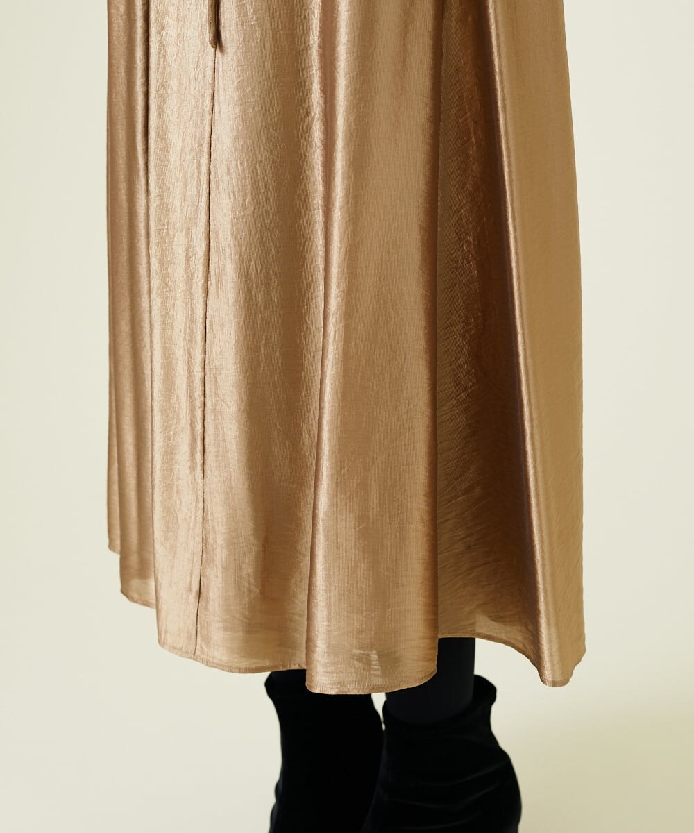 【MONOTONE】ゴールドスモッキングドレス