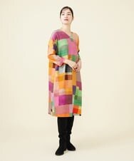 GBECW28630 Sybilla(シビラ) マルチカラーブロックドレス マルチカラー