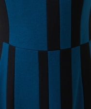 GBECX38700 Sybilla(シビラ) 【blue&black】バイカラーパッチワークドレス ブルー×ブラック