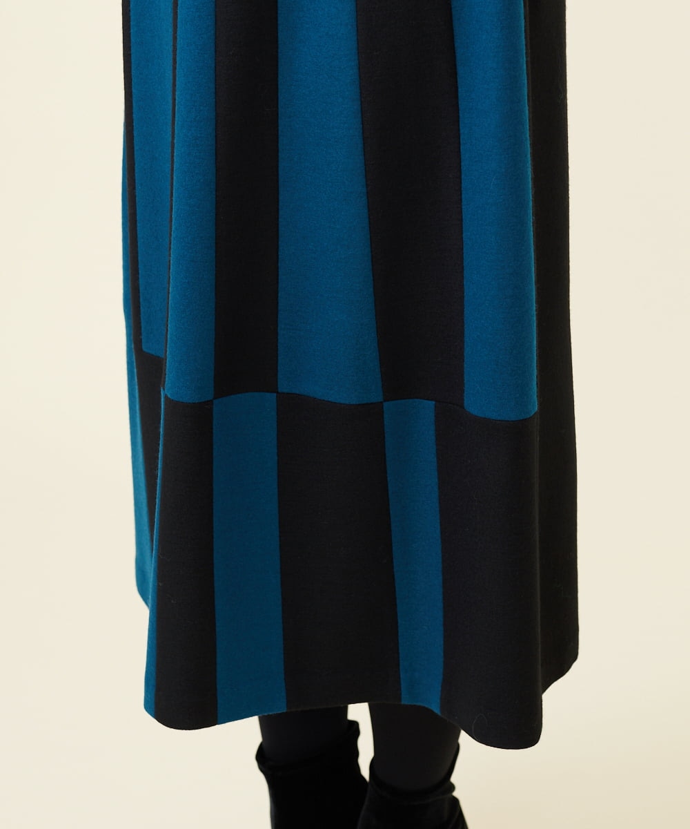 blue&black】バイカラーパッチワークドレス(ドレス) | Sybilla(シビラ