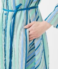 GBEEB09990 Sybilla(シビラ) 【メディア着用】リボンストライプドレス ブルー