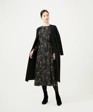 GBEED01900 Sybilla(シビラ) ドットフラワー刺繍ドレス ブラック