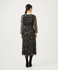 GBEED01900 Sybilla(シビラ) ドットフラワー刺繍ドレス ブラック