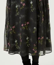 GBEED01900 Sybilla(シビラ) ドットフラワー刺繍ドレス ブラック