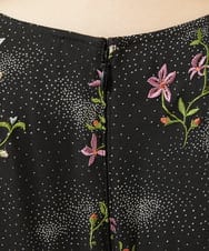 GBEED01900 Sybilla(シビラ) ドットフラワー刺繍ドレス ブラック