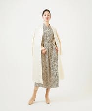 GBEEE03630 Sybilla(シビラ) ランダムドットプリントドレス ベージュ×ブラック