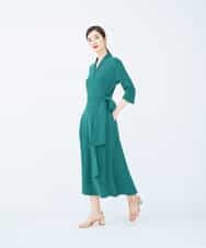 GBEEM38590 Sybilla(シビラ) 【sybilla the dress】カシュクールストレッチドレス グリーン