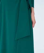 GBEEM38590 Sybilla(シビラ) 【sybilla the dress】カシュクールストレッチドレス グリーン