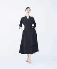 GBEEM38590 Sybilla(シビラ) 【sybilla the dress】カシュクールストレッチドレス ブラック