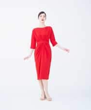 GBEEN49590 Sybilla(シビラ) 【ドラマ着用】【sybilla the dress】センタータックデザインドレス レッド