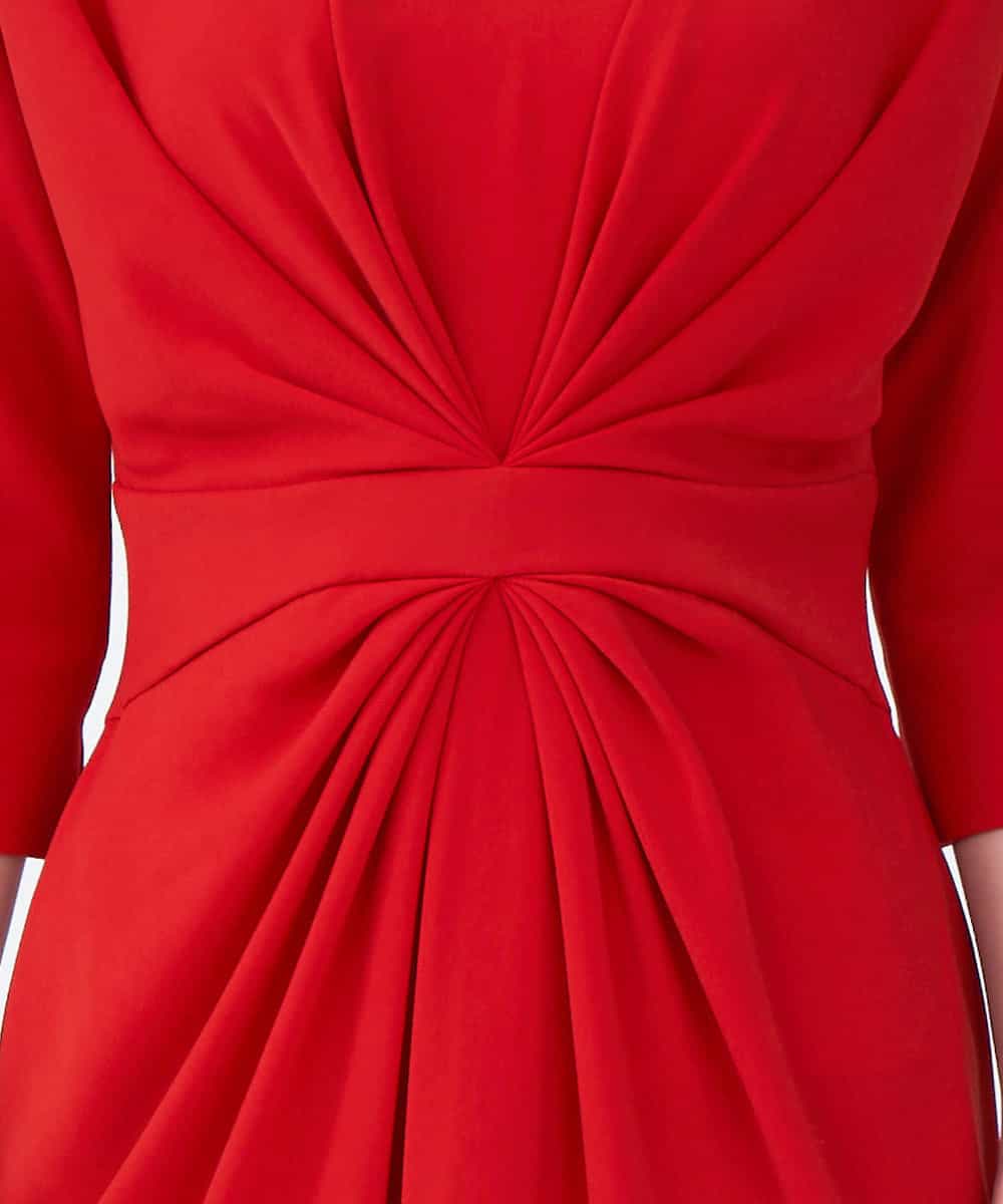GBEEN49590 Sybilla(シビラ) 【ドラマ着用】【sybilla the dress】センタータックデザインドレス レッド