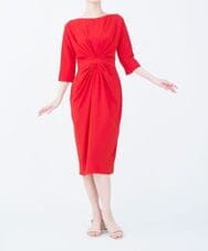GBEEN49590 Sybilla(シビラ) 【ドラマ着用】【sybilla the dress】センタータックデザインドレス レッド