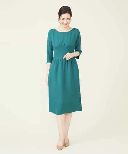 GBEER02590 Sybilla タックウェストフィットドレス