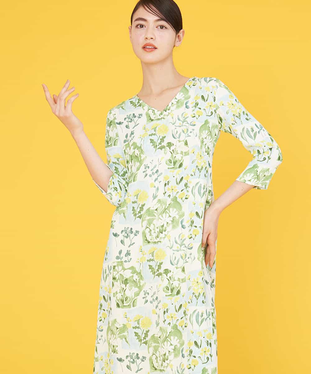 パッチワークフラワープリントワンピース ワンピース Sybilla シビラ イトキンオンラインストア