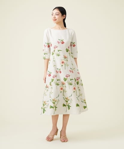 GBEET02990 Sybilla ピオニーエンブロイダリーワンピース