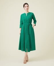 GBEET07690 Sybilla(シビラ) ボーラーフラワーレースワンピース グリーン