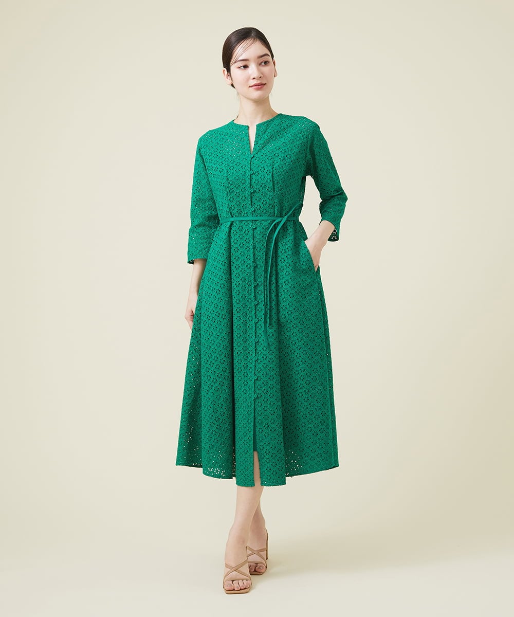 GBEET07690 Sybilla ボーラーフラワーレースワンピース