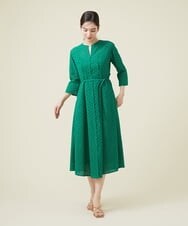 GBEET07690 Sybilla(シビラ) ボーラーフラワーレースワンピース グリーン