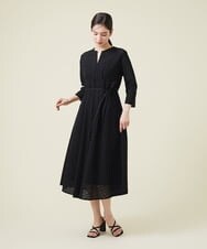 GBEET07690 Sybilla(シビラ) ボーラーフラワーレースワンピース ブラック
