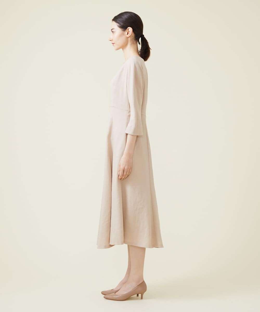 GBEET10500 Sybilla(シビラ) トリアセストレッチワンピース ベージュ