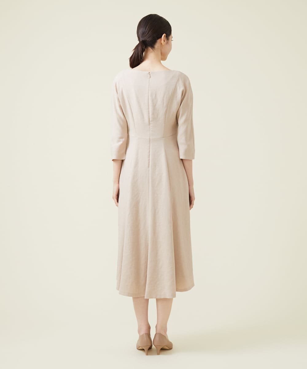 GBEET10500 Sybilla(シビラ) トリアセストレッチワンピース ベージュ