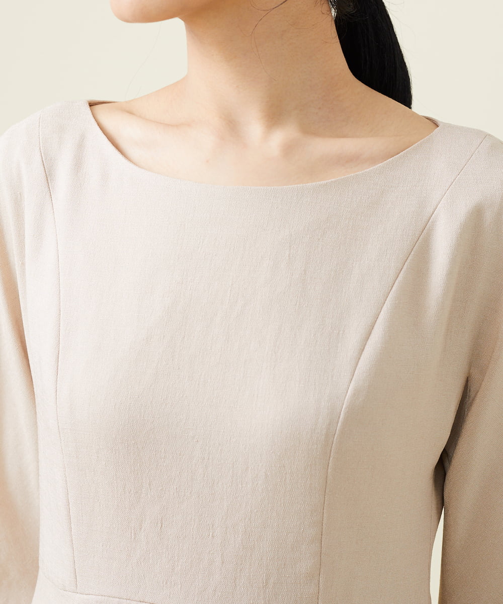 GBEET10500 Sybilla(シビラ) トリアセストレッチワンピース ベージュ