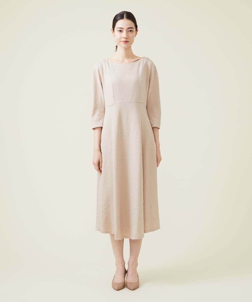 GBEET10500 Sybilla(シビラ) トリアセストレッチワンピース ベージュ