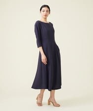GBEET10500 Sybilla(シビラ) トリアセストレッチワンピース ネイビー
