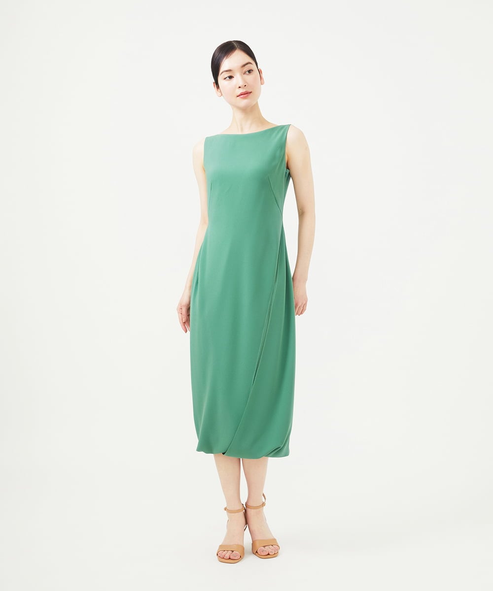 GBEGA02700 Sybilla(シビラ) 【SMART DRESS】チューリップヘムドレス エメラルドグリーン