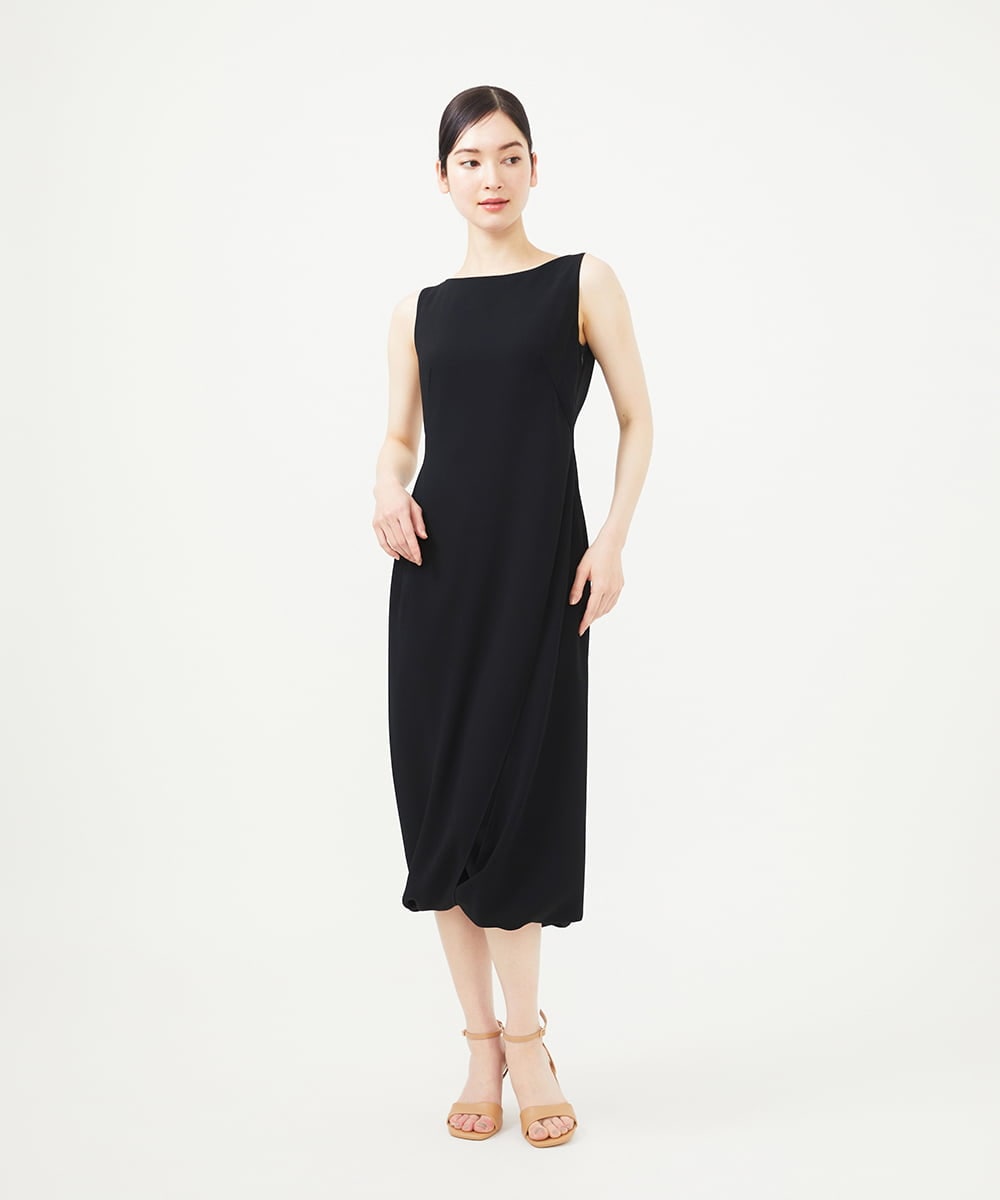 GBEGA02700 Sybilla(シビラ) 【SMART DRESS】チューリップヘムドレス ブラック