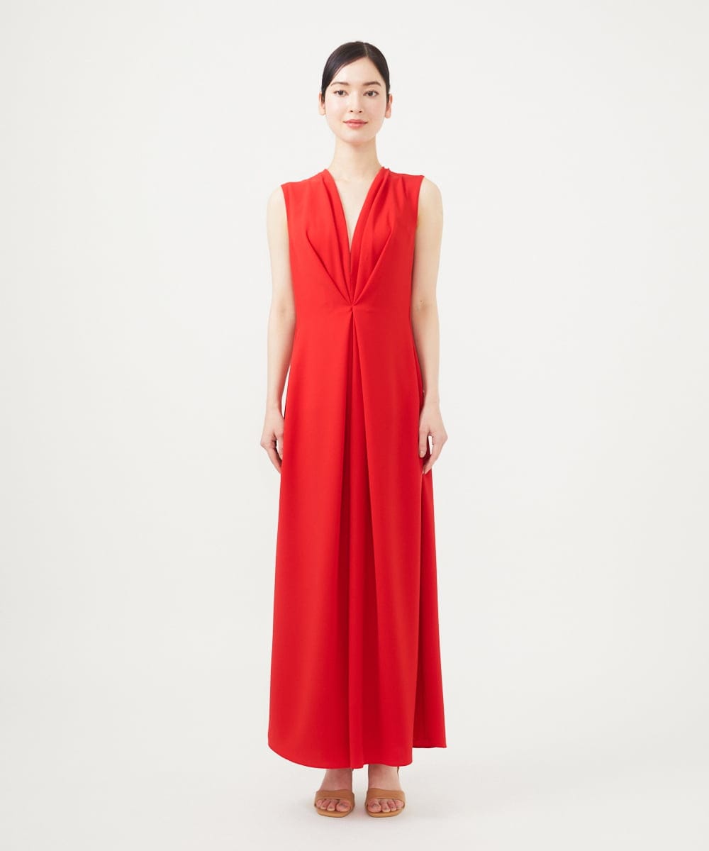 GBEGA03790 Sybilla(シビラ) 【SMART DRESS】フロントタックジャンプスーツ レッド