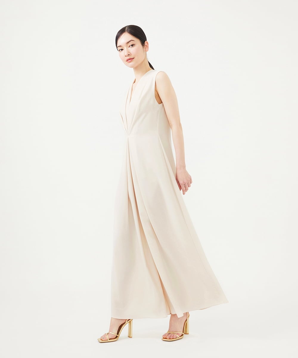 GBEGA03790 Sybilla(シビラ) 【SMART DRESS】フロントタックジャンプスーツ オフホワイト