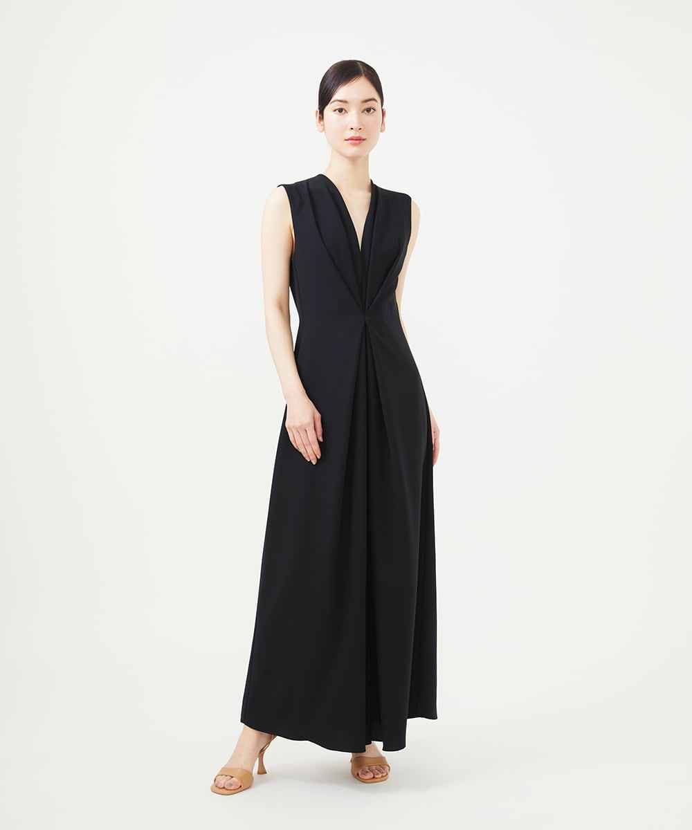 GBEGA03790 Sybilla(シビラ) 【SMART DRESS】フロントタックジャンプスーツ ブラック