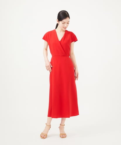 Sybilla(シビラ) 【SMART DRESS】Vネックドレス レッド/赤 40