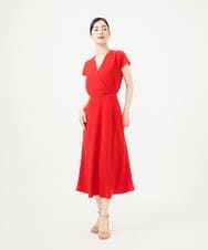GBEGA04690 Sybilla(シビラ) 【SMART DRESS】Vネックドレス レッド