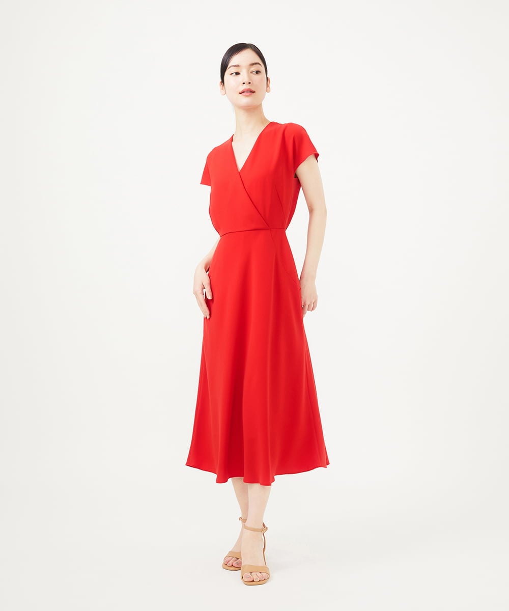 GBEGA04690 Sybilla(シビラ) 【SMART DRESS】Vネックドレス レッド