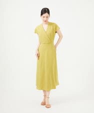 GBEGA04690 Sybilla(シビラ) 【SMART DRESS】Vネックドレス イエロー