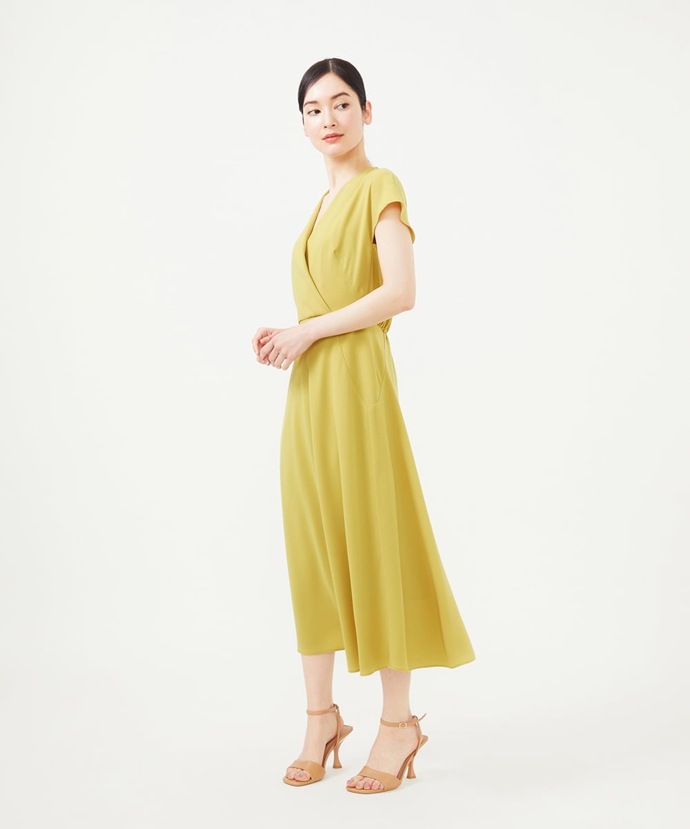 GBEGA04690 Sybilla(シビラ) 【SMART DRESS】Vネックドレス イエロー