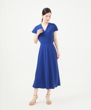 GBEGA04690 Sybilla(シビラ) 【SMART DRESS】Vネックドレス ブルー